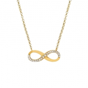 "Infinity" gold K14 necklace 